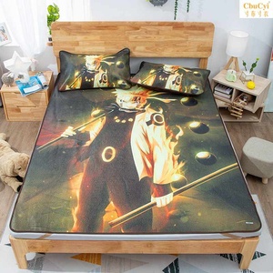 Phim hoạt hình naruto băng lụa mat hai nhân dân tệ để bản đồ tùy chỉnh có thể giặt gấp phòng ngủ mat 1.2 - Thảm mùa hè