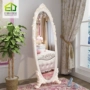 Gương thay đồ theo phong cách châu Âu Gương sân vườn lớn kiểu Pháp Gương dài đầy đủ hộ gia đình đơn giản bằng gỗ rắn phòng ngủ phù hợp với gương đặc biệt - Gương gương để bàn