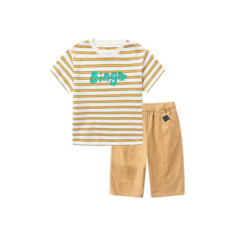 Barabara Official Flagship Boys Toddler Set 2020 Summer New New Sleeve Set 21192201124 - Phù hợp với trẻ em