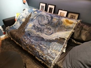Phòng chăn mùa hè điều hòa không khí chăn buổi trưa van Gogh bầu trời ngủ chăn văn phòng giải trí đan giải trí chăn sofa khăn choàng - Ném / Chăn