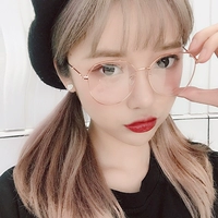 Специфические очки удобные женщины Ulzzang Full -Frame мужской полигоны металлический металлический супер -светлый студент простые артефакт