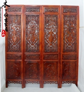 Đặc biệt cung cấp rắn gỗ màn hình gỗ long não khắc Meilan tre và hoa cúc gấp màn hình nền màn hình chèn cửa sổ gấp màn hình