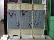 Đặc biệt cung cấp chính hãng khung gỗ rắn vải phân vùng màn hình Trung Quốc hiên cửa sổ gấp màn hình mây thời trang màn hình khách sạn