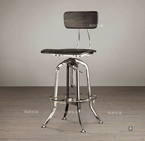 Ретро -европейский стиль летний табуреток для общественного питания | Столовый стул | Бар -стул | Бар стул | Железный батон