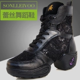 Летние туфли, дышащая современная высокая танцующая обувь, из натуральной кожи, мягкая подошва