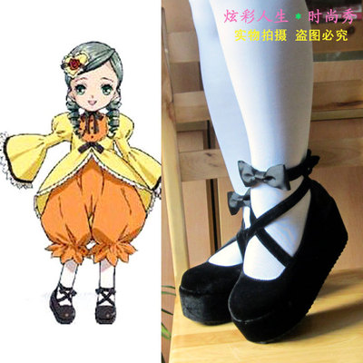 taobao agent ◆ Rose Girl の COSPLAY shoes ◆ Velvet face round headpie and bow Lolita single shoes