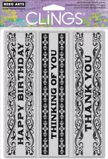Hero Arts EZ Self -Ads Skin Skin Seal*Charter Case: CG416 Lace text
