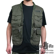 [Wild Survival] Trang phục ngoài trời Red Tháng 10 Chụp ảnh ngoài trời Câu cá săn Vest - Những người đam mê quân sự hàng may mặc / sản phẩm quạt quân đội