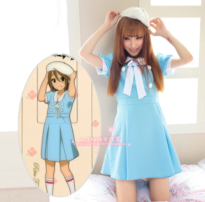 taobao agent [Original] K-ON Light Voice Girl Theatrical Version Blue Skirt Set Demon Fox Anime Clothing COS Free Shipping