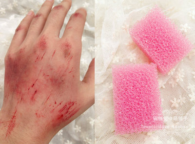 taobao agent Customized pink film and television makeup injury effect Plasma stubble Sponge specialty, scratching thick eyes, soft and tasteless