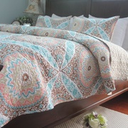 Dệt 帛 American cung điện gió quilting là ba mảnh quilted giường che đôi điều hòa không khí được bao phủ bởi mùa hè mát chăn