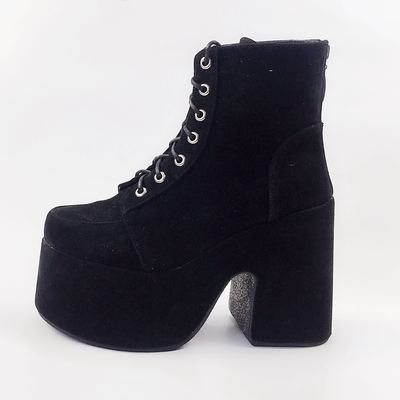 taobao agent Footwear platform, low boots, high train model, punk style, Lolita style