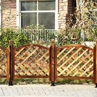 Hàng rào làm vườn carbonized hàng rào gỗ retro hàng rào gỗ lưới hàng rào lưới biệt thự cắt băng hàng rào sân - Nguồn cung cấp vườn vòi phun tưới cây