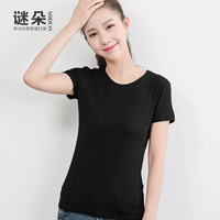 Летняя футболка с коротким рукавом, лонгслив, черный жакет, сшита из модала, круглый воротник, большой размер