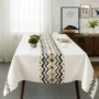 Châu âu khăn trải bàn hiện đại nhỏ gọn Bắc Âu mô hình hình học cao cấp cotton linen bảng vải hình chữ nhật dày bàn cà phê vải khăn lót chén dĩa