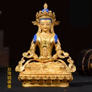 Phật Giáo tây tạng Nguồn Cung Cấp Tôn Giáo Seiko Đồng Đầy Đủ Vàng Tượng Phật Tuổi Thọ Phật Trang Trí Cao 16 CM