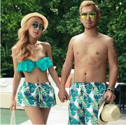 An Shan Ji Hàn Quốc 2014 Mùa hè mới Cặp đôi đồ bơi Hawaii mẫu ống quần bikini hàng đầu - Vài đồ bơi