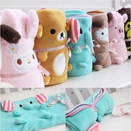 Dễ thương phim hoạt hình thỏ đường san hô fleece chăn chăn điều hòa không khí chăn chăn giải trí chăn trẻ em nap chăn