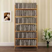 Hộ gia đình mở rộng màu gỗ tre phân loại giá gỗ rắn kệ sách nghiên cứu tủ sách kệ lưu trữ tường tủ