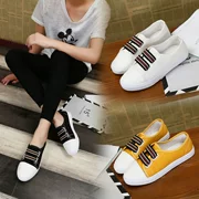 Hàn quốc phiên bản của thoáng khí một bàn đạp lười biếng giày phẳng mùa hè 2018 mới giày thường thấp để giúp giày vải giày đơn phụ nữ