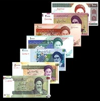[Asia] New UNC Iran 1000-100000 rials 7 bộ tiền giấy nước ngoài tiền xu tiền cổ đông dương