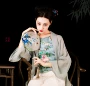 Hibiscus thẻ hoa phong cách Trung Quốc retro đẹp tinh tế thêu tay thêu sexy tạp dề 丨 Jane tình yêu thiết kế ban đầu bộ đồ ngủ yếm sexy