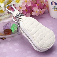 Cao cấp da chìa khóa xe túi nữ Hàn Quốc sáng tạo dễ thương da vòng chìa khóa xe nữ khóa túi thắt lưng treo ví da nữ