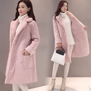 Chống mùa giải phóng mặt bằng khuyến mãi phụ nữ của lamb fur coat phụ nữ cộng với nhung dày coat lông một con nai dài
