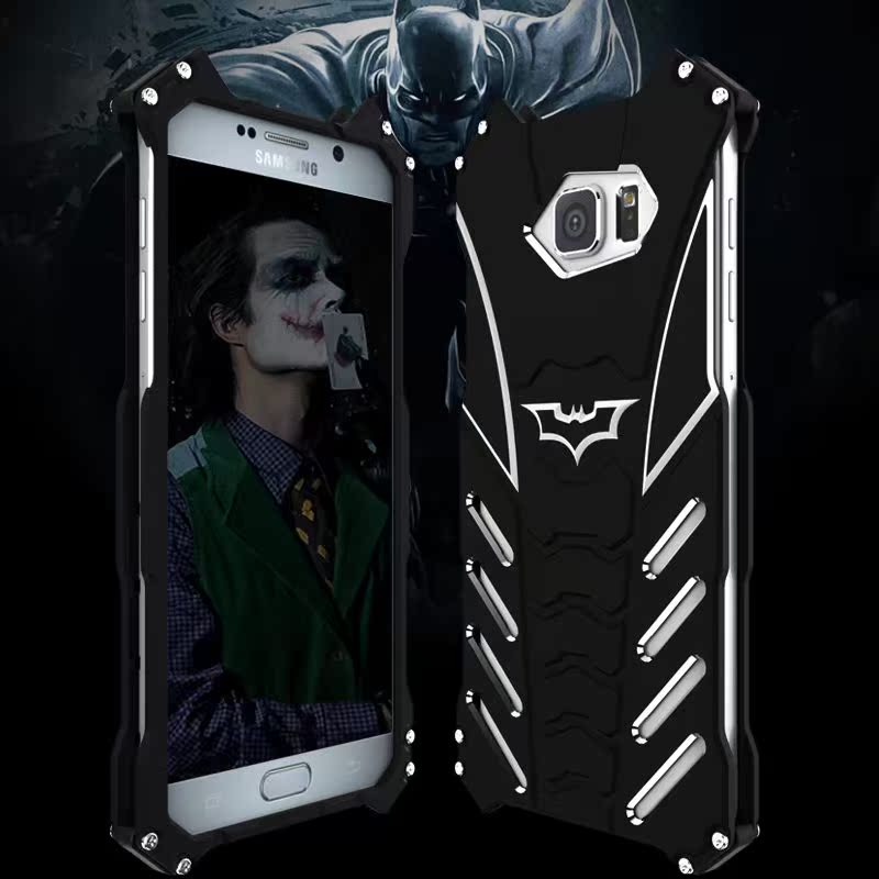 R-Just Batman Shockproof Aluminum Shell Metal Case with Custom Stent for Samsung Galaxy Note 5 N9200