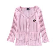 Mùa xuân và Mùa Thu Trẻ Em Áo Khoác Cotton Dài Tay Áo Cardigan Mỏng Chàng Trai và Cô Gái Bé Bên Ngoài Mặc 1-2-3-4-5 Tuổi