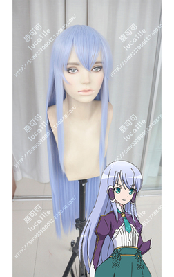 taobao agent Mobile phone, purple universal wig, straight hair, cosplay