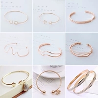 Nhật bản và Hàn Quốc phiên bản của đồ trang sức đơn giản thời trang hoang dã vòng tay nữ sinh viên bạn gái cá tính mở nail bracelet bracelet trang sức vòng tay nam