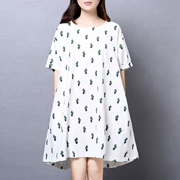 Cộng với phân bón XL quần áo thai sản 200-300 kg mùa hè ăn mặc chất béo mm ăn mặc người béo phiên bản Hàn Quốc của triều mẹ váy lỏng lẻo