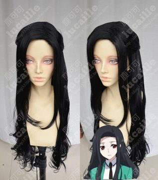 taobao agent Lujia Magic High School's inferior elevator Seven Caozhen from beautiful black curly women's clothing accessories cos wigs