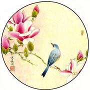 Su thêu DIY kit người mới bắt đầu đột quỵ sơn magnolia chim của nhãn hiệu mẫu nhập thêu bản đồ tập thể dục gửi hướng dẫn