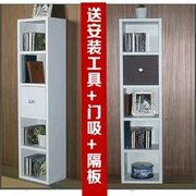 kệ tùy chỉnh đơn giản tủ sách tủ sách kết hợp miễn tủ nhỏ tủ gỗ vững chắc với ổ khóa hẹp lưu trữ tủ quần áo - Buồng