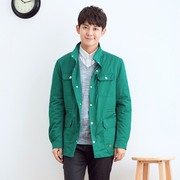 Thứ hai Metersbonwe cửa hàng chính thức áo khoác nam mùa xuân và mùa thu bông phù hợp với bông cổ áo jacket 231065