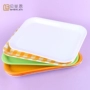 Hàng loạt các melamine bộ đồ ăn giả sứ tấm khay nhựa phòng khách sạn khay thức ăn nhanh bánh mì tấm hình chữ nhật tấm gỗ đĩa giấy dùng 1 lần