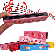 Gỗ 7-tuổi Orff nhạc cụ-lỗ đôi hàng trẻ em harmonica bé âm nhạc early education puzzle chơi đồ chơi quà tặng