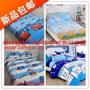 Trẻ em cotton hoạt hình bộ đồ giường bông chăn trải giường ga gối đệm ký túc xá giường mẫu giáo bé trai