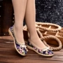 Thời trang mới cũ giày vải Bắc Kinh giày của phụ nữ giày thấp giày đế bằng giày geox