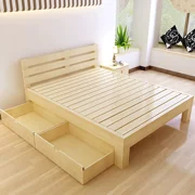 Pine 2018 đơn giản hiện đại cấu trúc khung trẻ em giường đơn giường gỗ rắn giường gỗ rắn phòng ngủ giường loại giường
