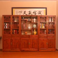 Классический книжный шкаф из натурального дерева, комплект, китайский стиль, 3 предмета