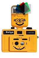 LOMO máy ảnh HOLGA135TIM hồng nửa lưới lưới đôi máy 135 phim camera 15 S bốn màu nhấp nháy đèn máy ảnh film cho người mới bắt đầu