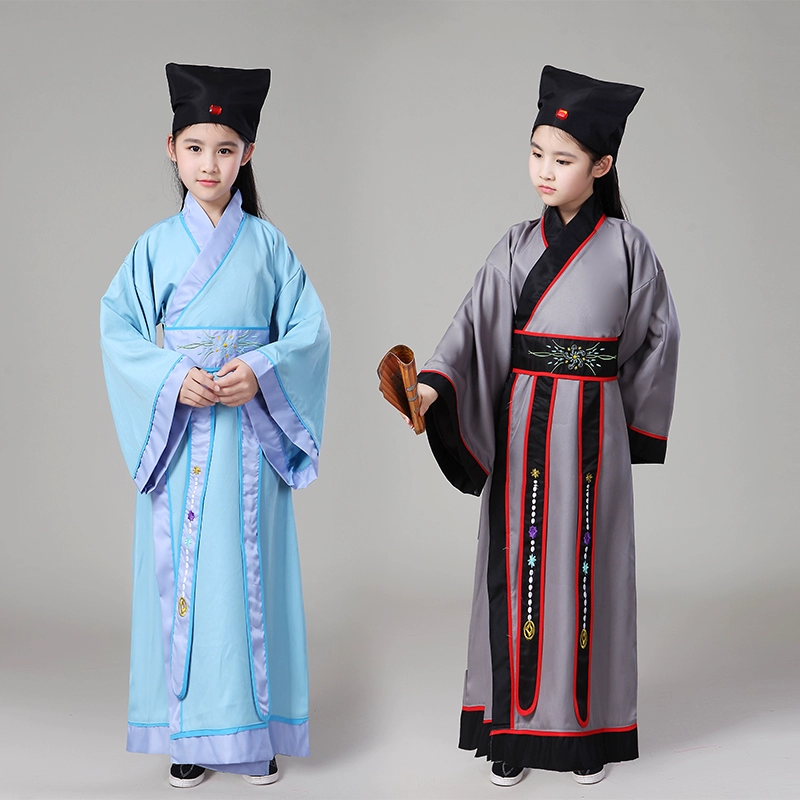 Ngày thiếu nhi Trang phục dành cho trẻ em Hanfu Nam và nữ Trang phục truyền thống của Trung Quốc Học sinh tiểu học Học sinh mầm non Trang phục biểu diễn Gui Shutong - Trang phục