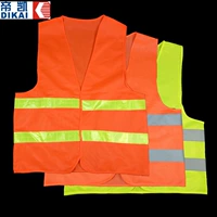 Dệt kim vải phản quang vest có thể được in cam phản quang vest trang web huỳnh quang quần áo vệ sinh phản chiếu vest áo vest nam hàn quốc trẻ trung