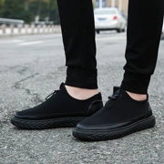 2018 mới bay dệt lưới giày của nam giới một chân lười biếng giày nam Hàn Quốc phiên bản của breathable màu đen thấp để giúp giày thể thao thủy triều