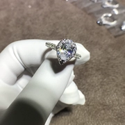 Yao Shi Series 2 Carat Pear Hình nhẫn kim cương sang trọng Deluxe Drop Diamond Ring Đính hôn Nhẫn đính hôn - Nhẫn