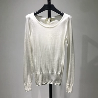 [Ling] đặc biệt thương hiệu quầy phụ nữ vòng cổ đan T-shirt trung tâm thu hồi quầy cắt mùa thu chống mùa giải phóng mặt bằng áo len đẹp