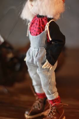 taobao agent Bjd baby clothes 1/6 black and white striped back pants